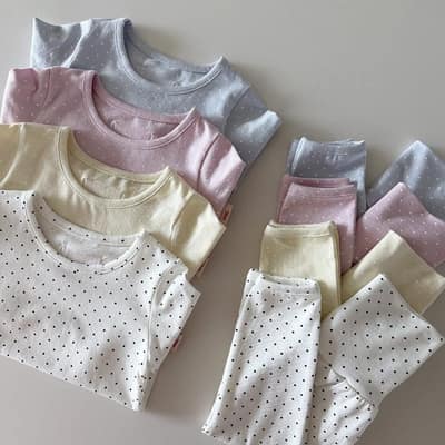 韓國🇰🇷HERE I AM 點點莫代爾睡衣套裝(12m-18m/S-XL)