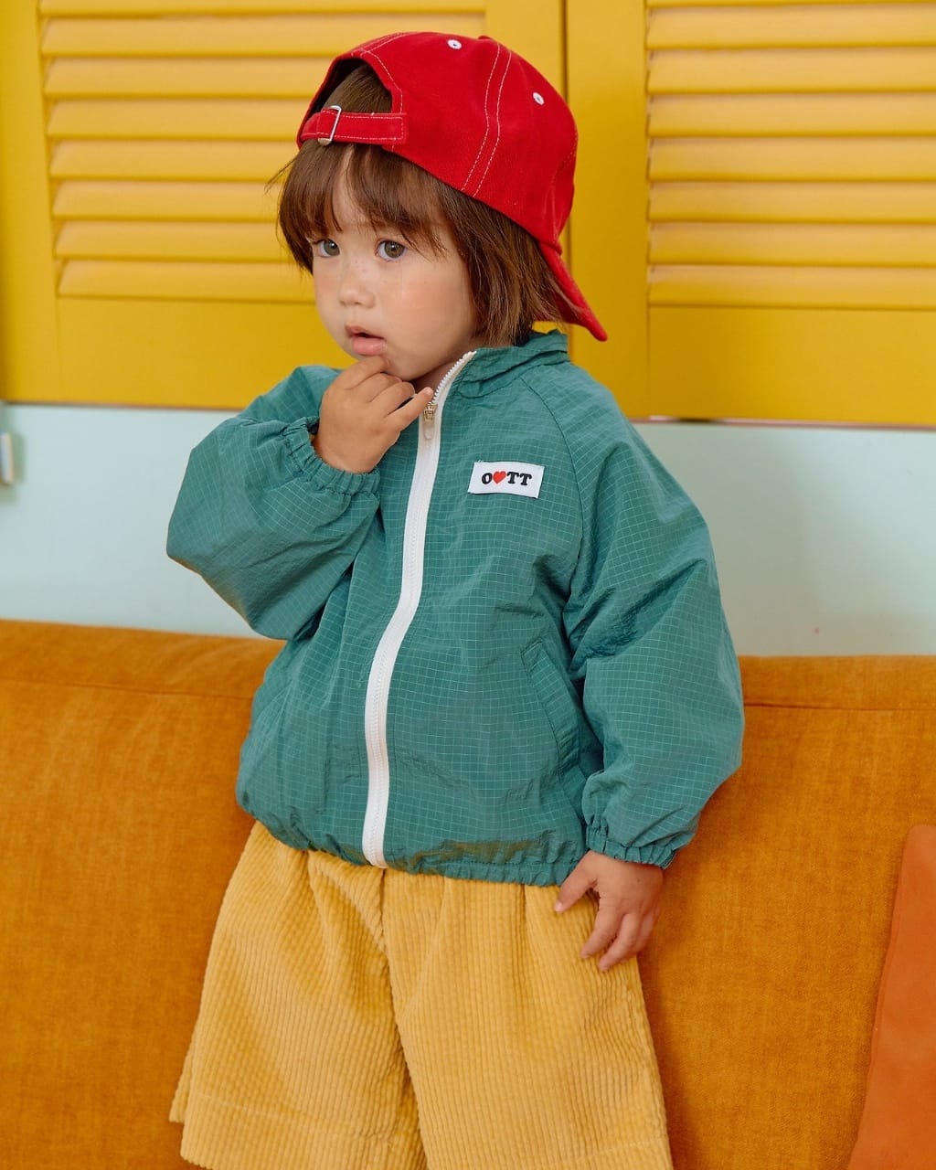 韓國🇰🇷OOTTBEBE 格紋立領防風外套(XS-XL)
