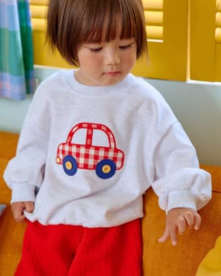 韓國🇰🇷OOTTBEBE 車車貼布大學Ｔ(XS-XL)
