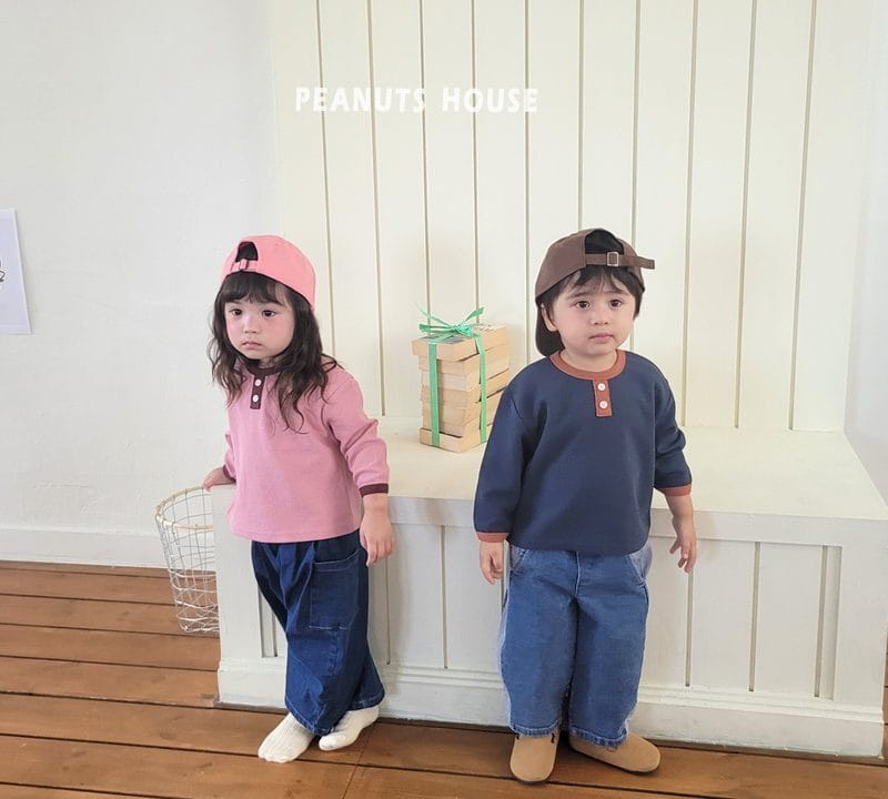 韓國🇰🇷PEANUTS 華夫格鈕扣上衣(5-15)