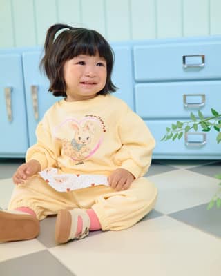 韓國🇰🇷OOTTBEBE 愛心兔子裙擺褲套裝(XS-XL)