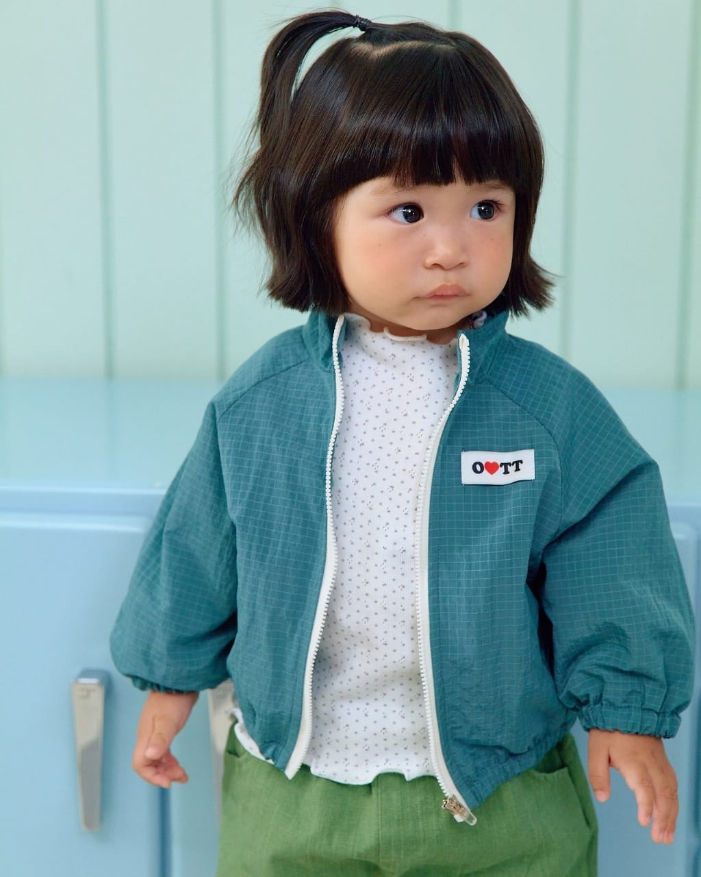 韓國🇰🇷OOTTBEBE 格紋立領防風外套(XS-XL)